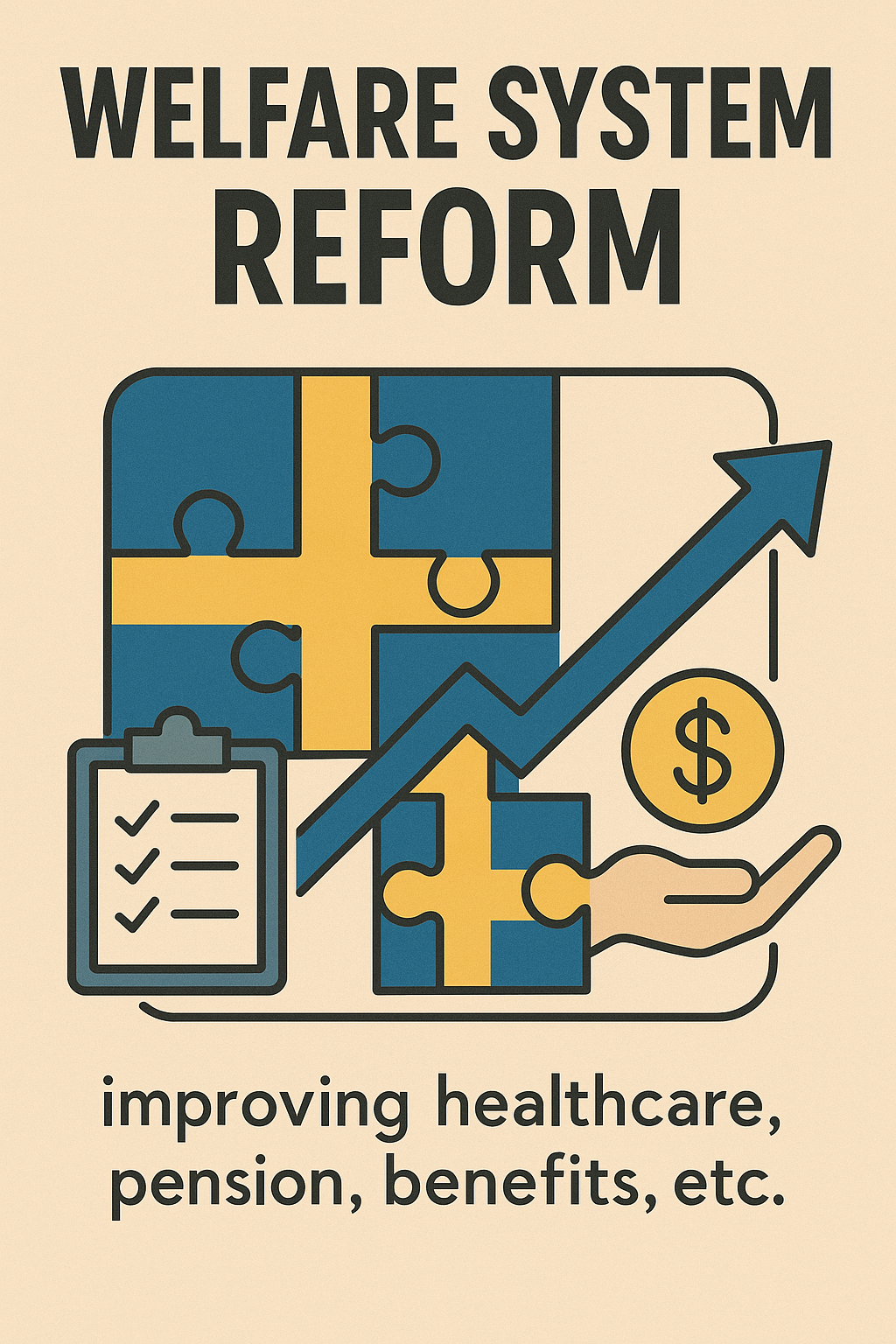 스웨덴 국기와 복지 시스템 관련 사진
