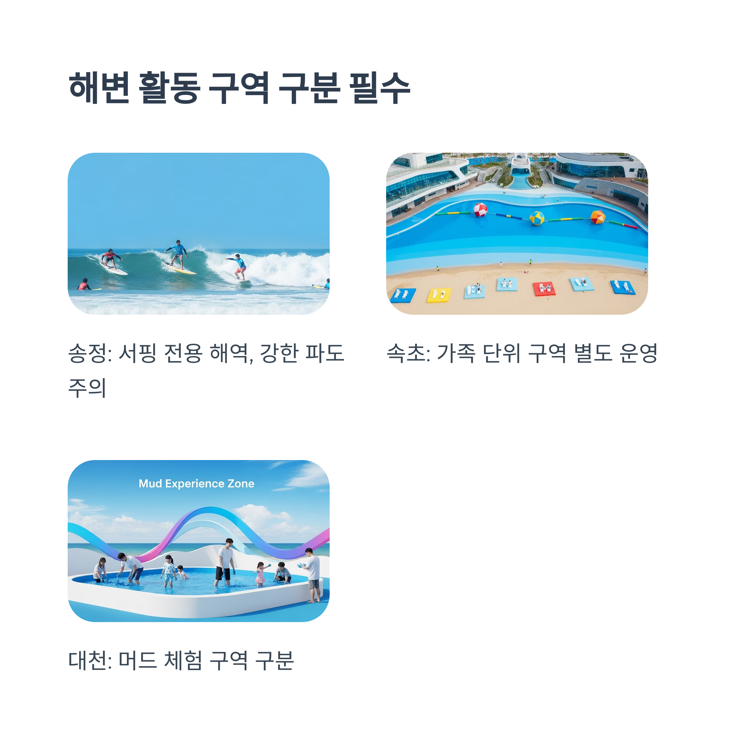 해변 활동 구역 구분 필수