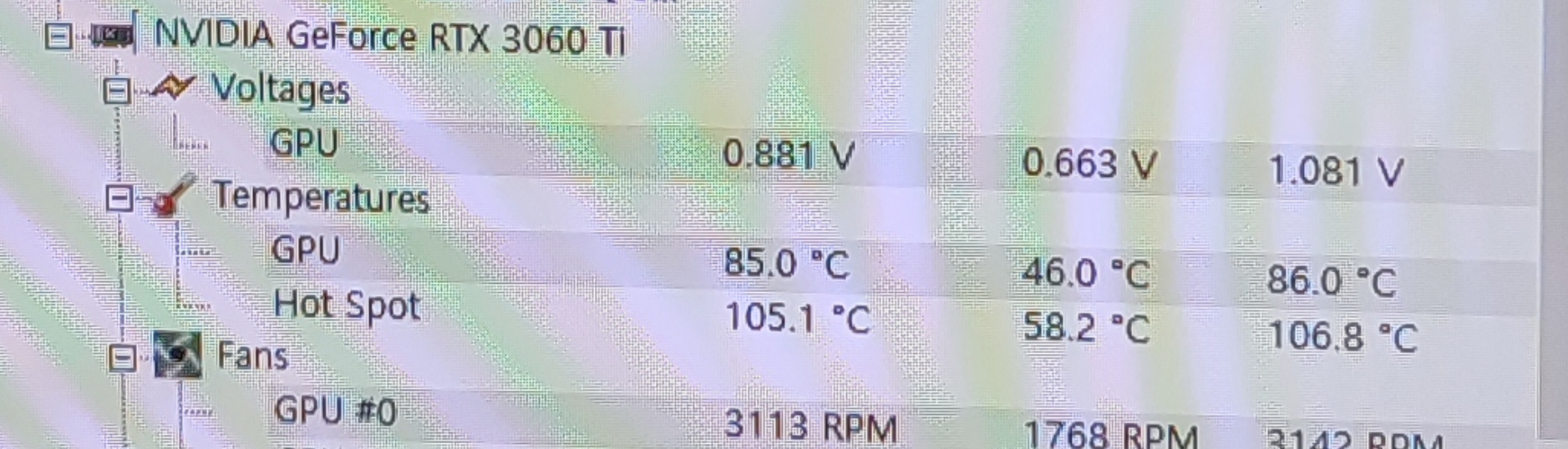 그래픽카드 온도 체크 중