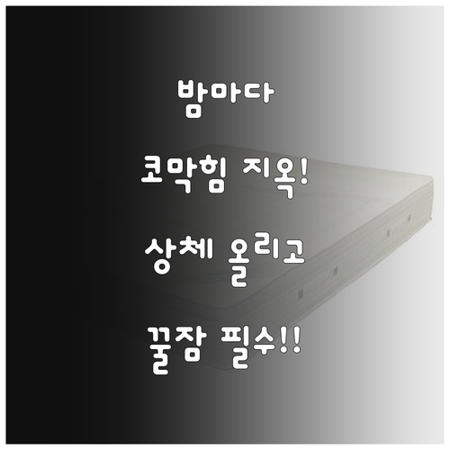 밤마다 심해지는 독감 코막힘 해결법 ..
