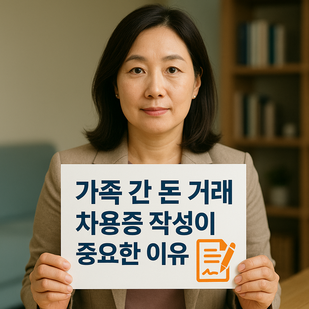 가족 간 돈 거래, 차용증 작성이 중요한 이유