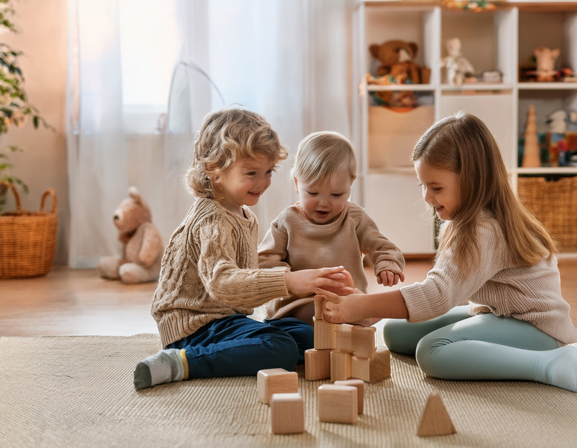 뇌발달 놀이하고 있는 아이들