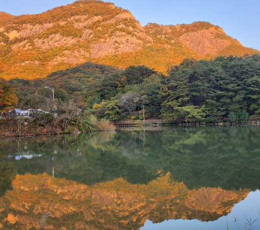 산정호수 단풍풍경