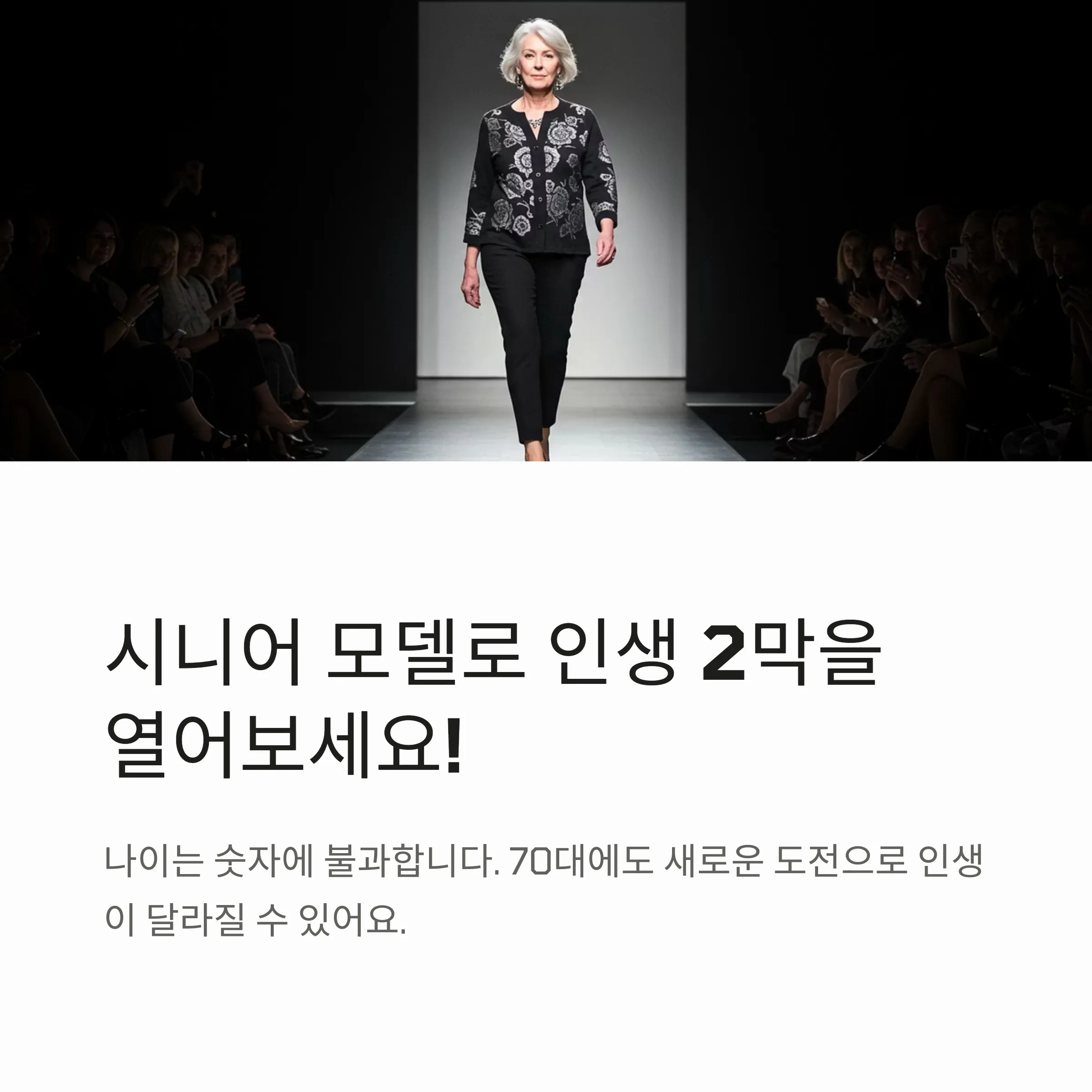 시니어 모델 활동