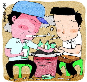 술·담배 소비가 줄었다