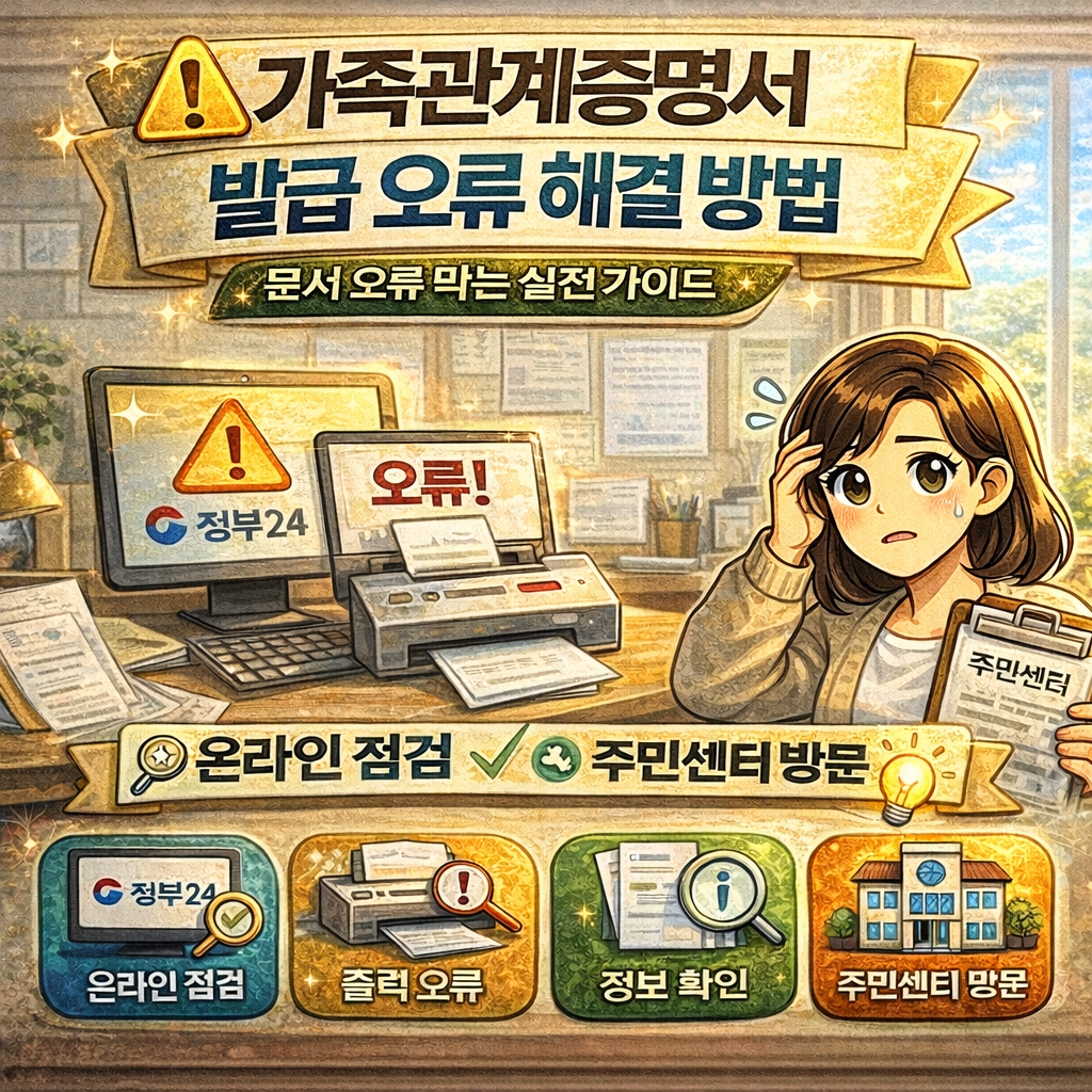 가족관계증명서 발급, 왜 오류가 이렇게 자주 날까?