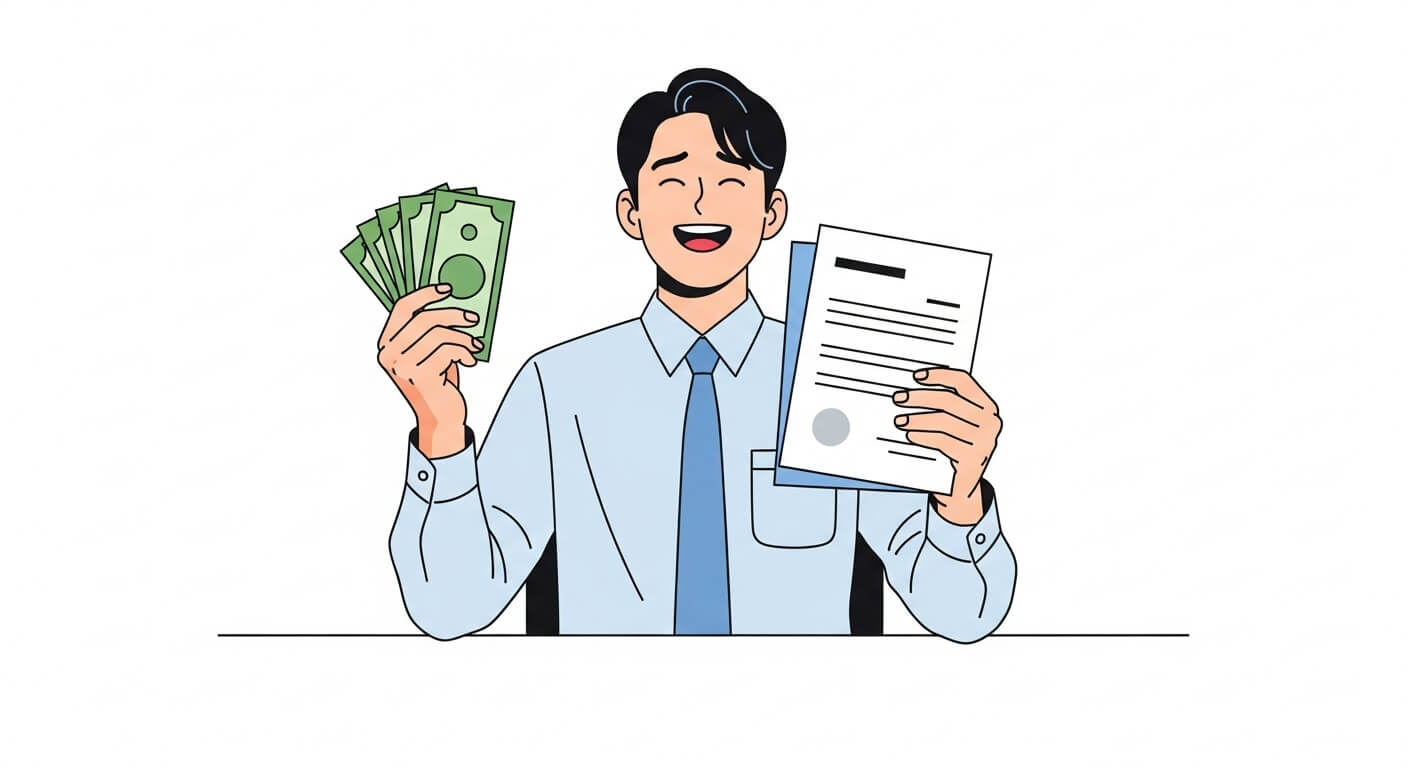 근로장려금 제도의 따뜻한 지원 메시지를 시각적으로 표현한 장면 3으로&amp;#44; 성실히 일하는 사람들에게 정부가 실질적인 도움을 주어야 합니다.