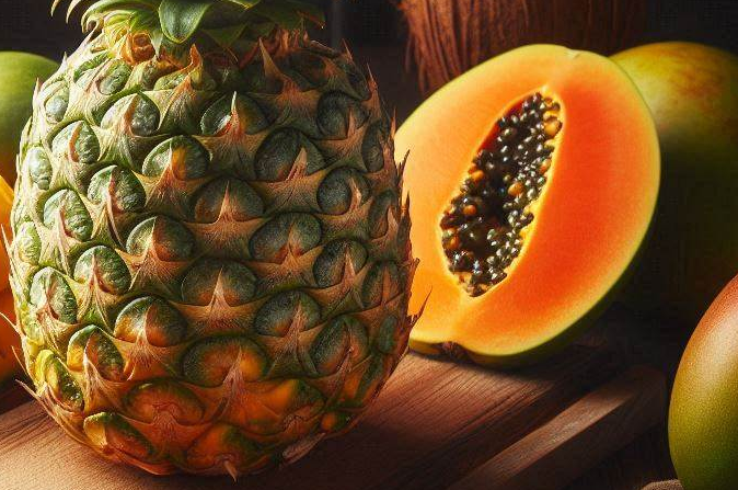 파인애플과 파파야