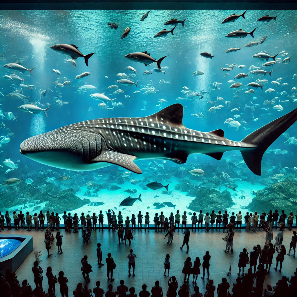 고래상어가 유영하는 거대 수조