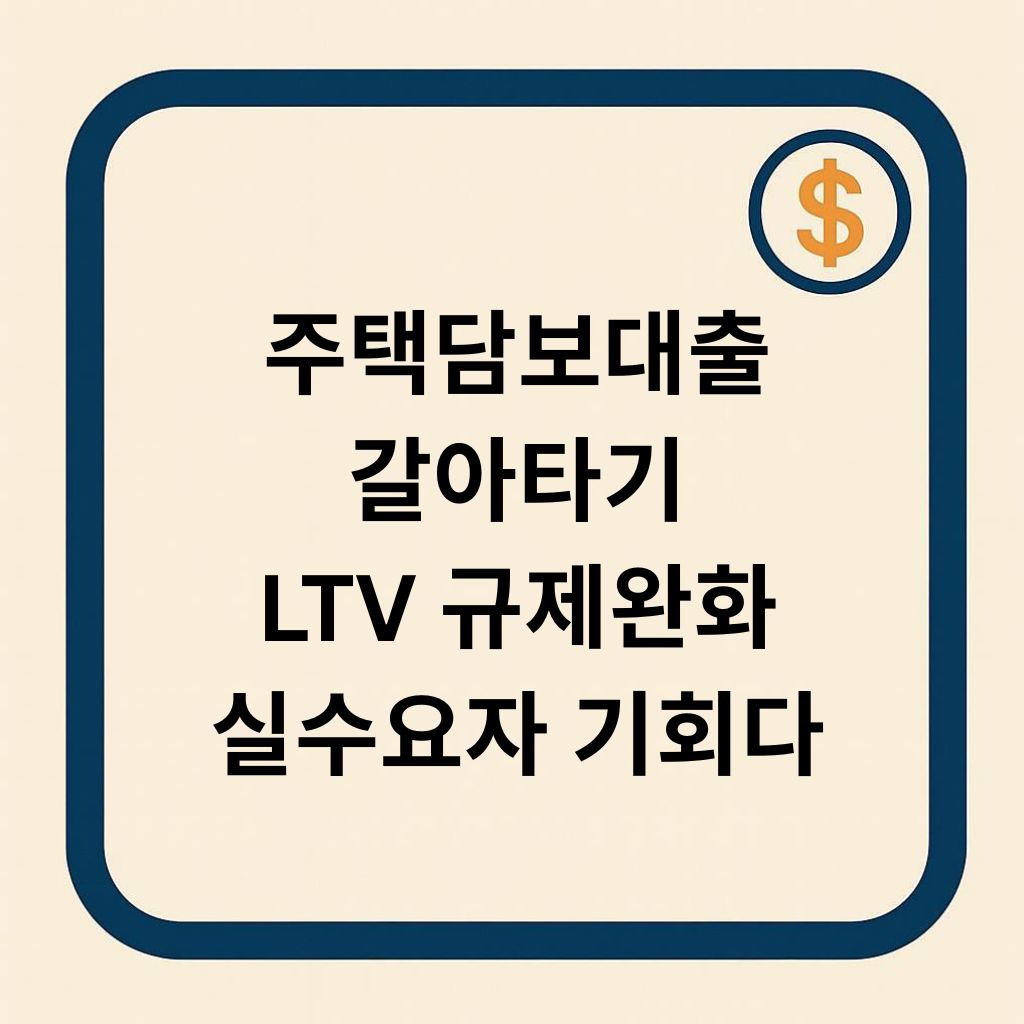 주택담보대출 갈아타기 LTV 규제 완화, 실수요자 기회 될까?