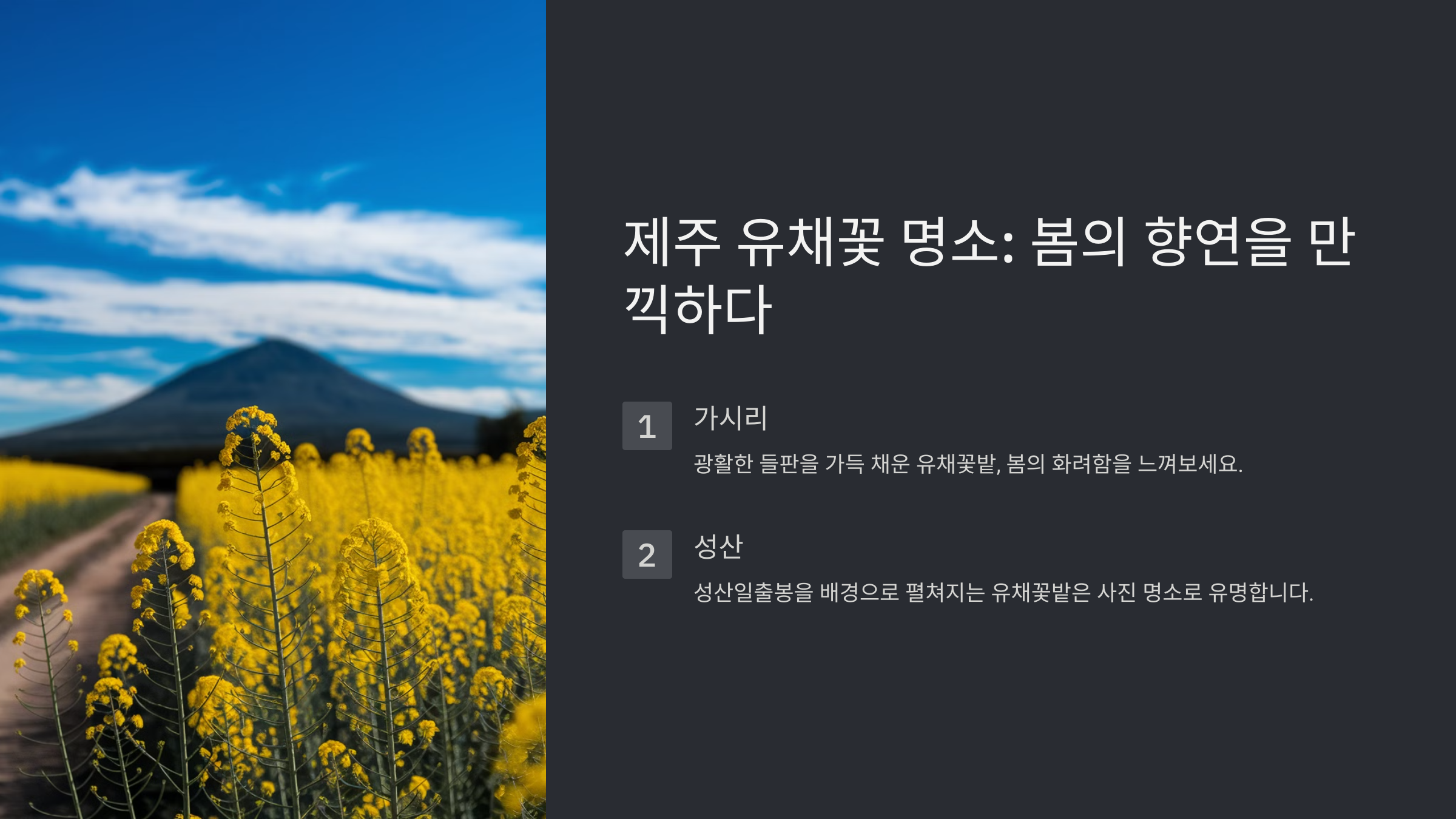 3월 제주도 가볼만한곳 10곳