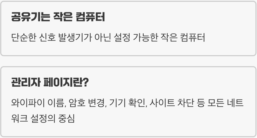 우리 집 와이파이의 관제탑&amp;#44; &lsquo;관리자 페이지&rsquo;