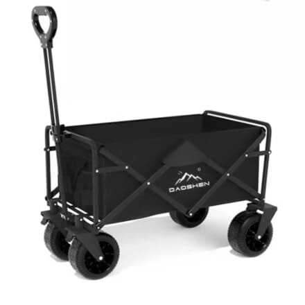 캠핑용 웨건 카트 펼친 모습