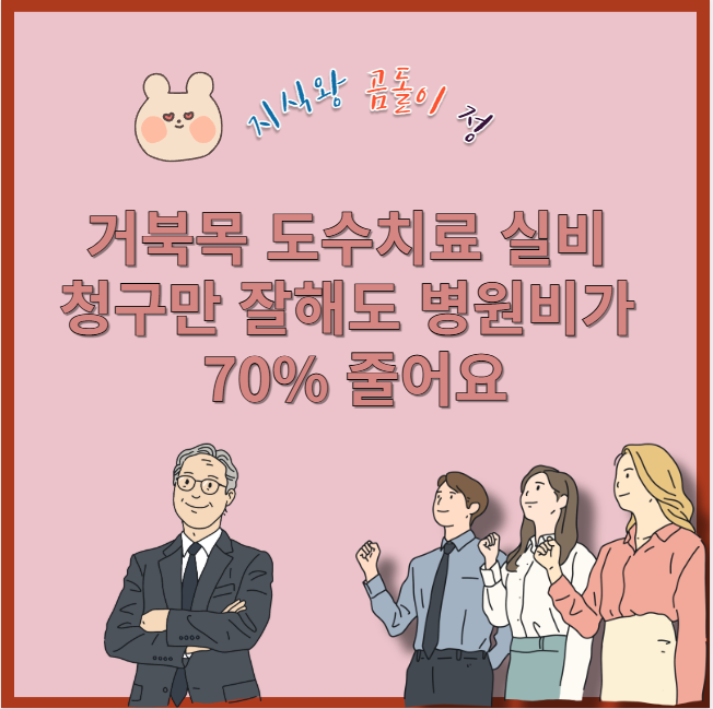 거북목 도수치료 실비 청구만 잘해도 병원비가 70% 줄어요