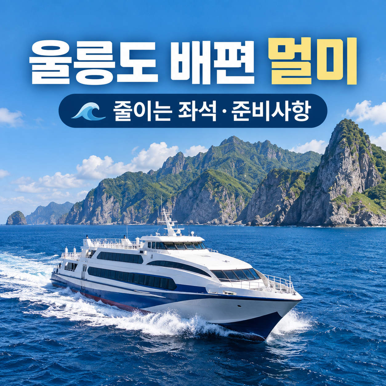 울릉도 배편 멀미