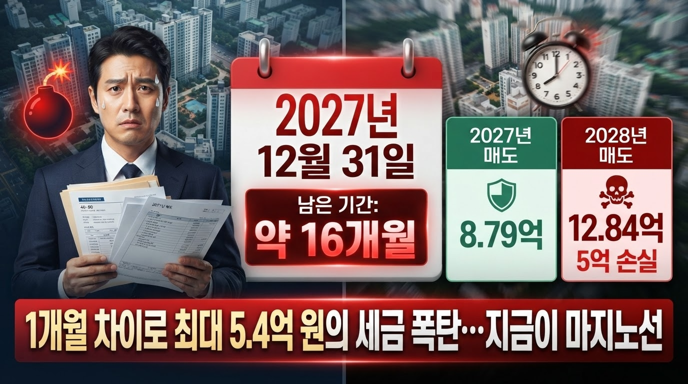 2027년 12월 31일까지 남은 기간 (약 16개월) &amp; 2028년 세금 폭탄 경고