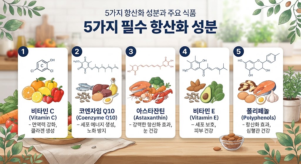 필수 황산화 식품, 5가지 황산화