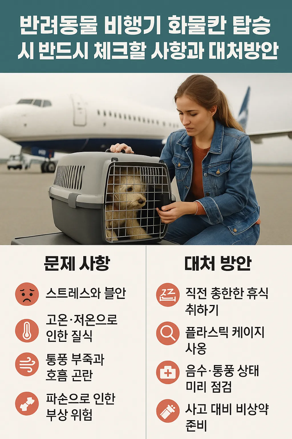 반려동물 비행기 탑승 관련 사진