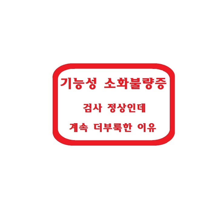 기능성 소화불량증 – 검사 정상인데 계속 더부룩한 이유