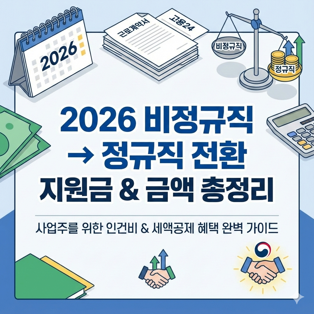 2026년 비정규직 정규직 전환 지원금 금액 및 신청 자격 완벽 정리