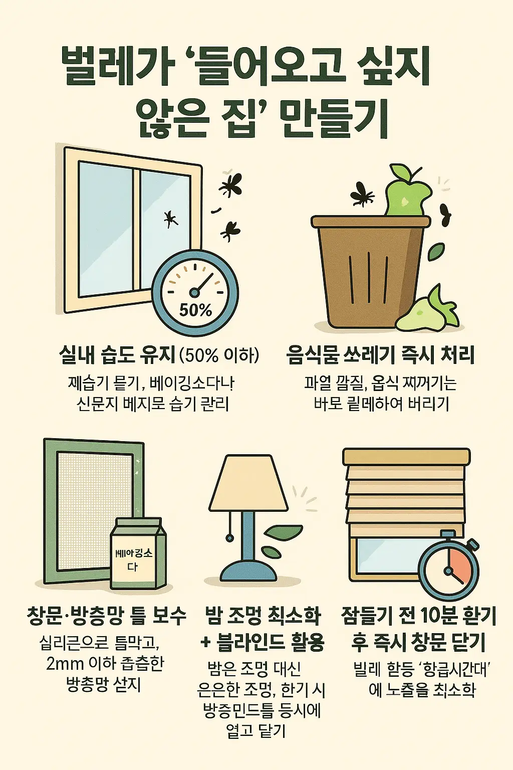 벌레 안 들어오게 하는 ‘생활 루틴 5가지’: 퇴치보다 똑똑한 차단법