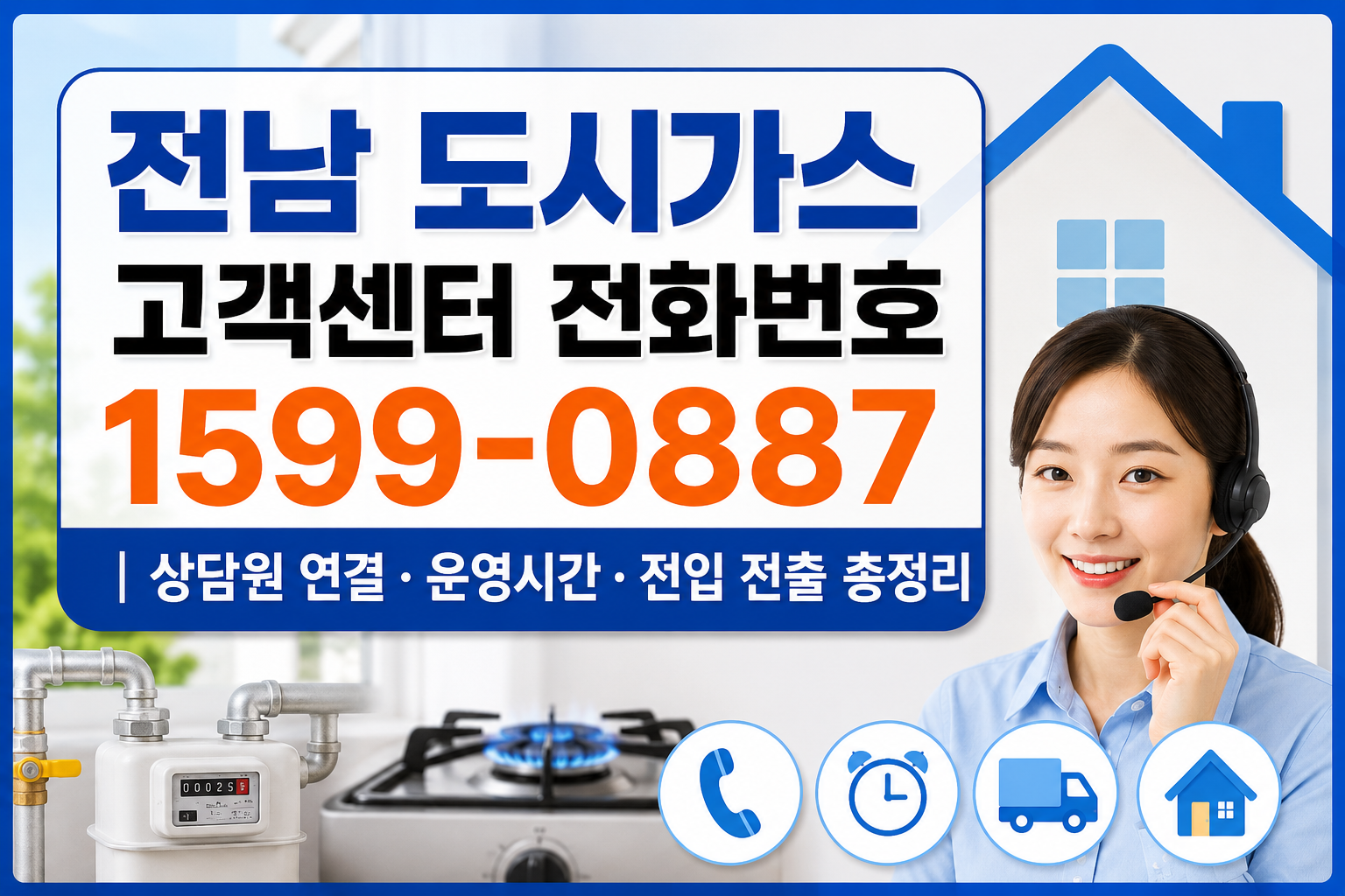 전남 도시가스 고객센터 전화번호 1599-0887|상담원 연결·운영시간·전입 전출 총정리 관련 사진