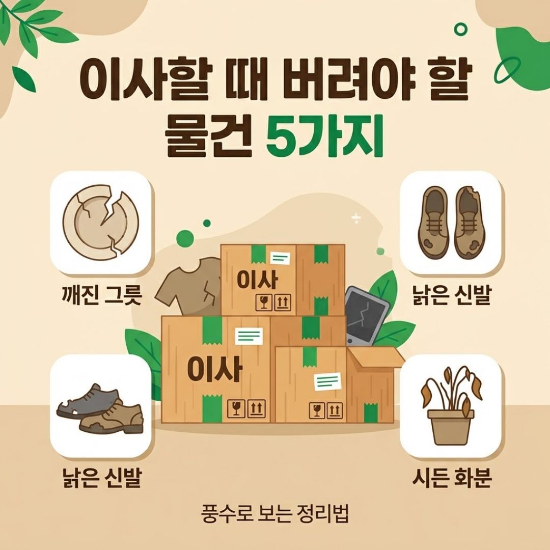이사할 때 버려야 할 물건 5가지 풍수 정리법 썸네일