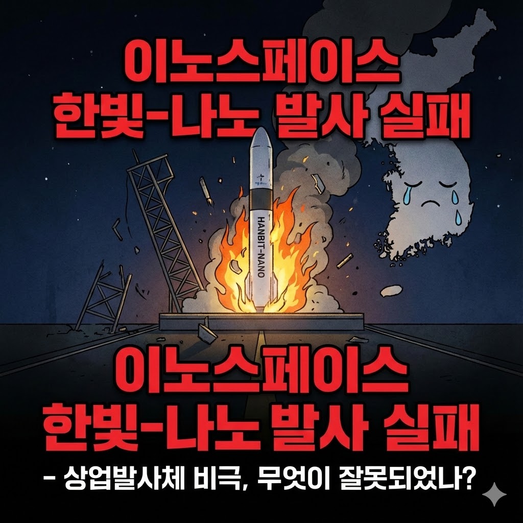 이노스페이스 한빛-나노 발사 실패-상업발사체 비극, 무엇이 잘못되었나?