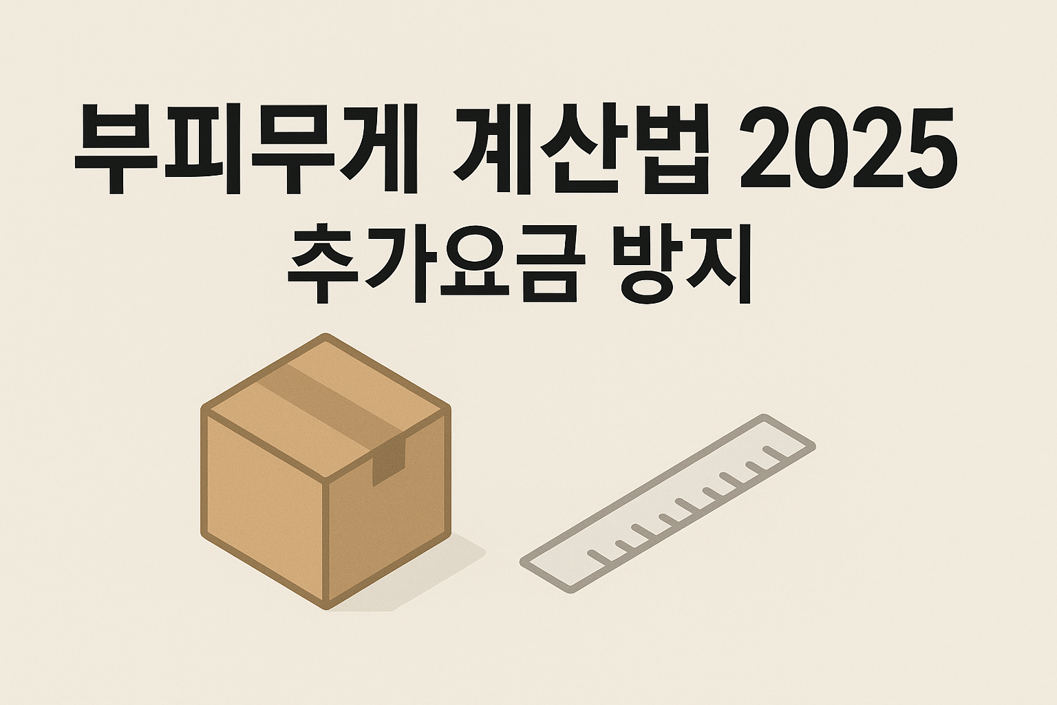 부피무게 계산 공식과 상자 규격 선택 인포그래픽