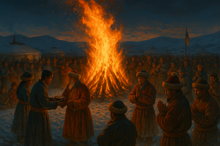 화염과 피의 축제 몽골 차강 사르 (신년,불정화,재생)