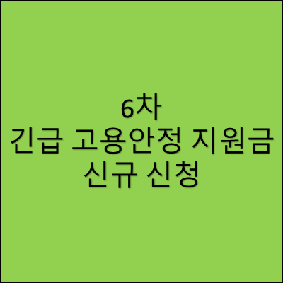 6차 긴급 고용안정 지원금 신규 신청 썸네일