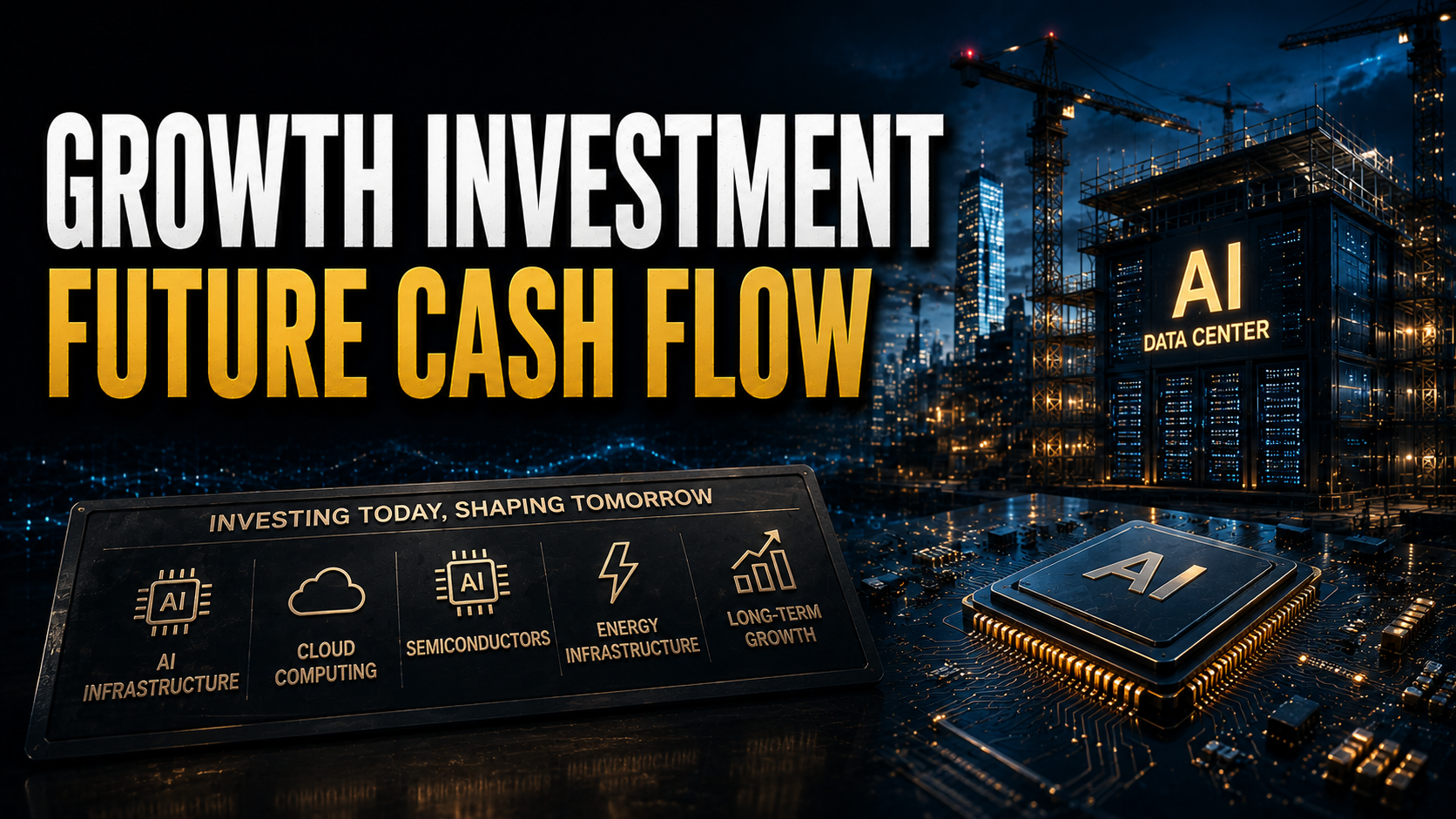 AI infrastructure, semiconductor investment, and cloud computing supporting future earnings growth and long-term cash flow.