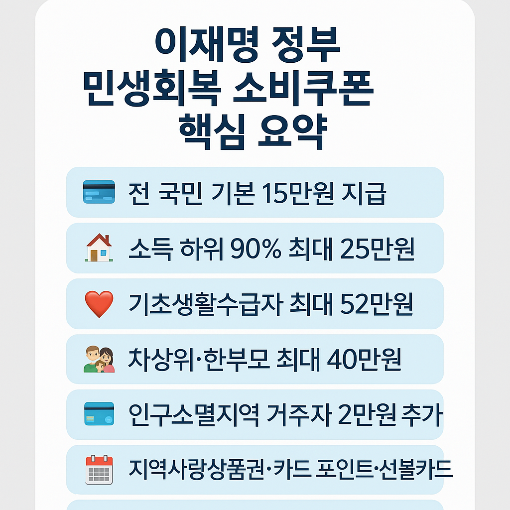 민생회복 소비쿠폰 요약