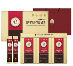 풍년보감 6년근 고려홍삼정 올데이굿타임 골드 30포 선물세트+쇼핑백 진세노사이드 15mg 홍삼스틱