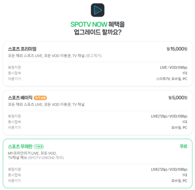 SPOTV-NOW-이용권-업그레이드