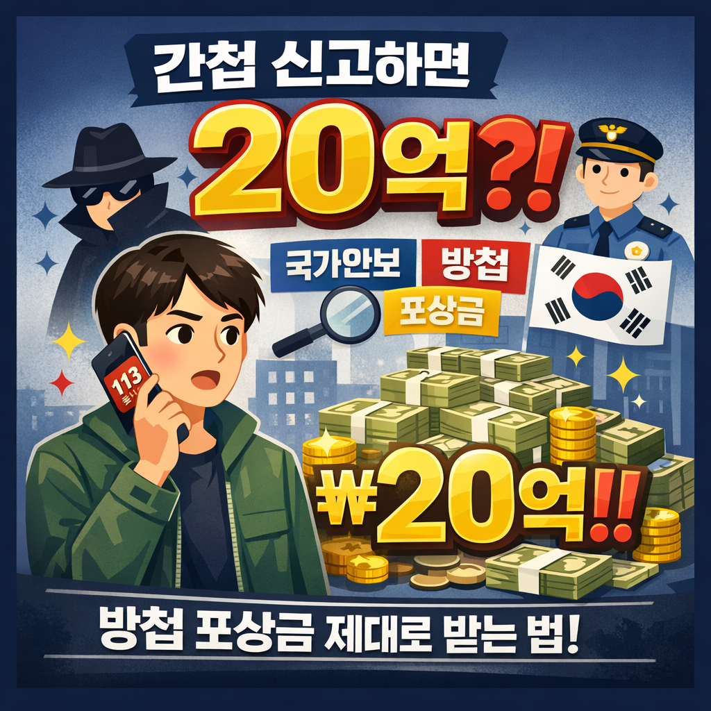 간첩 신고하면 20억?! 방첩 포상금 제대로 받는 법