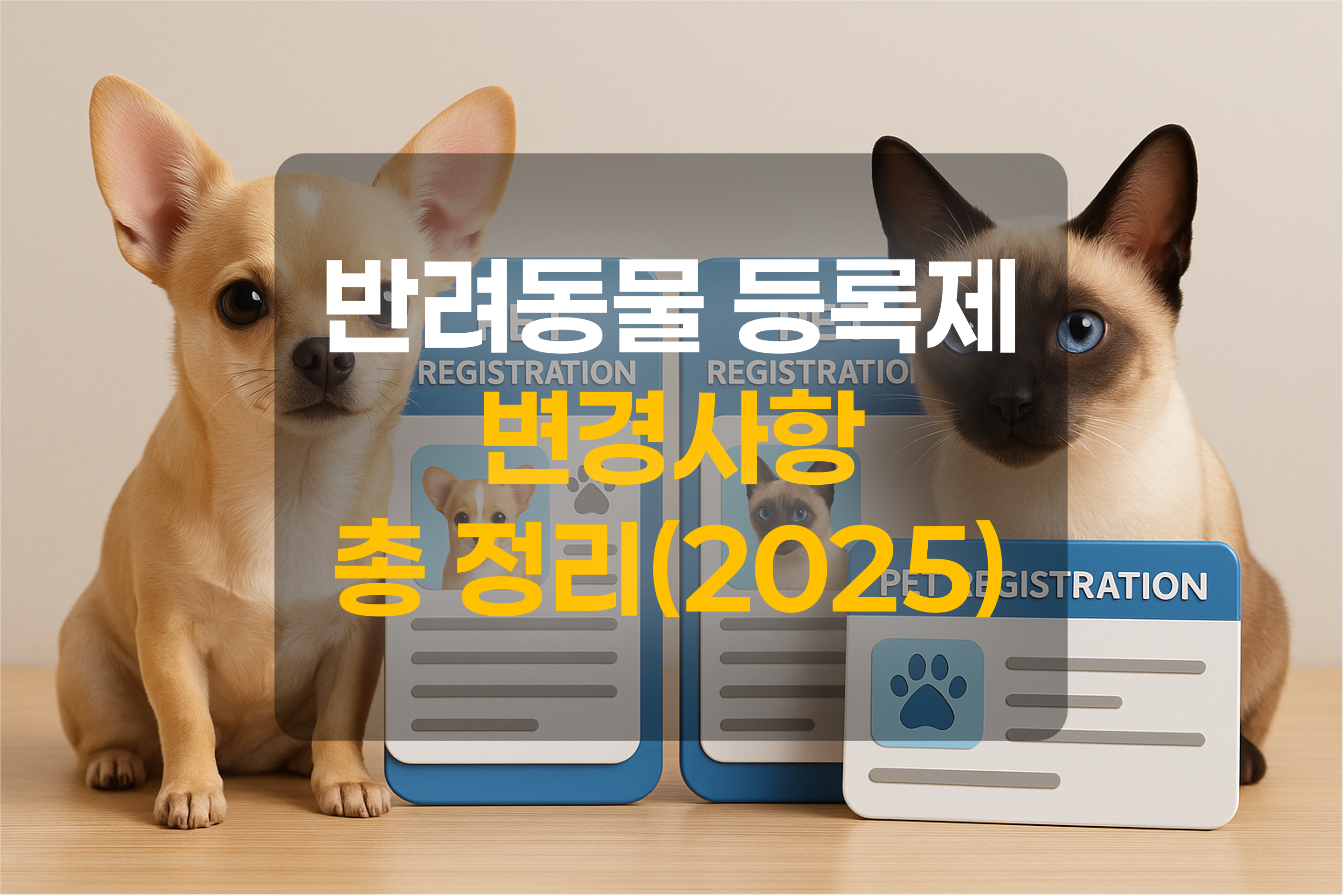 반려동물 등록제를 표현한 그림