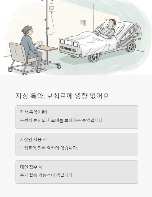 자상 특약 보험료에 양행 없어요