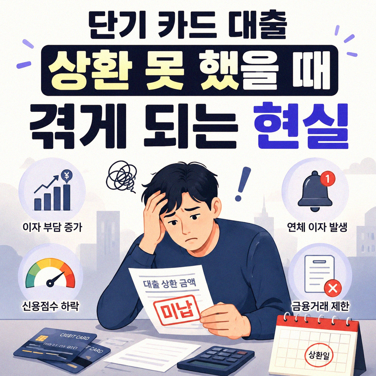 단기 카드 대출 못 갚았을 때 개인파산, 얼마나 힘들까