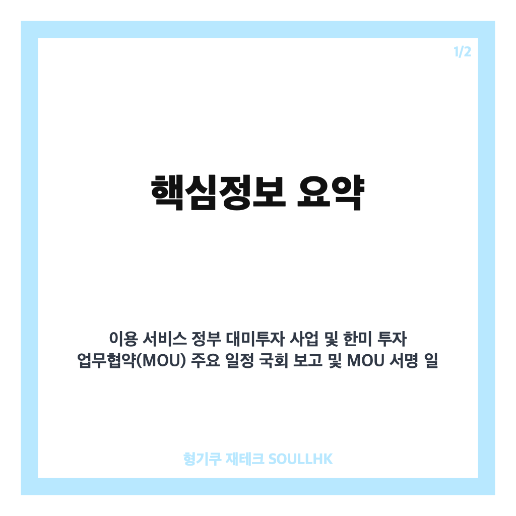정부 대미투자 연기와 한미 MOU 서명 지연의 이유와 향후 전망 카드뉴스 1