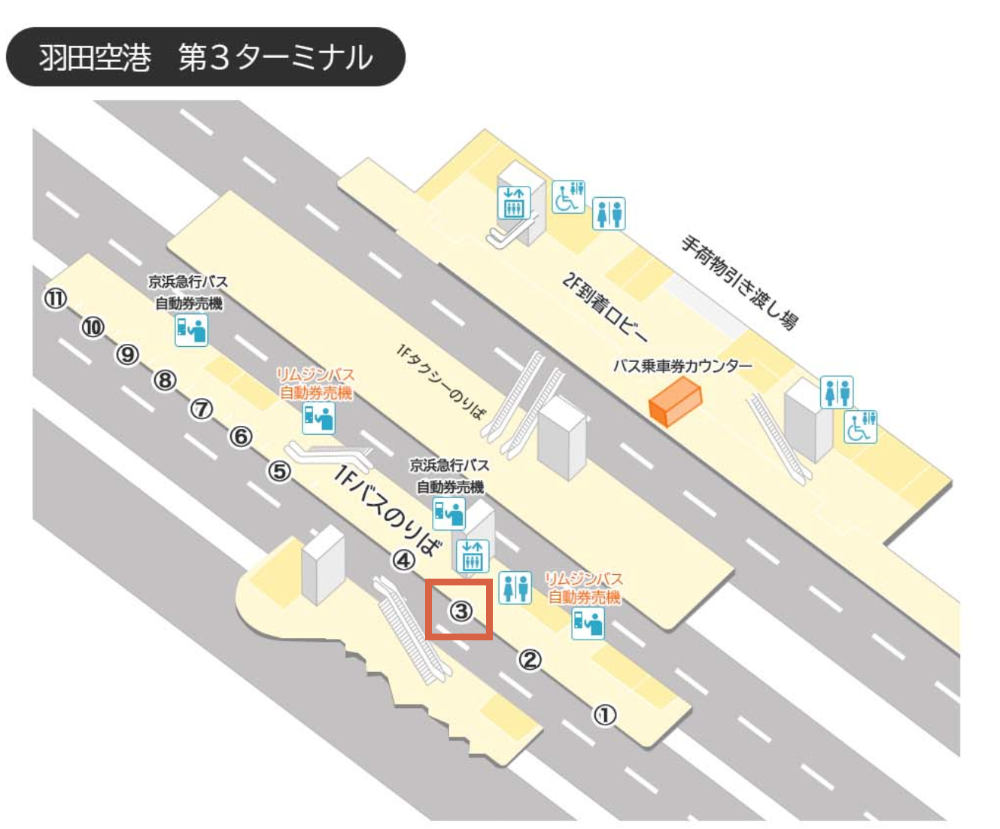 신주쿠행 버스 위치