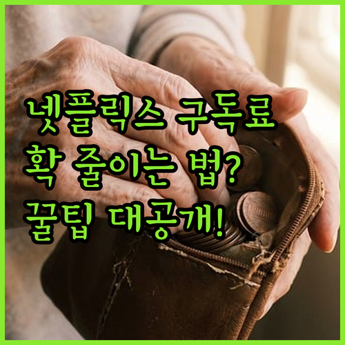 고물가 시대 넷플릭스 구독료 부담 줄..
