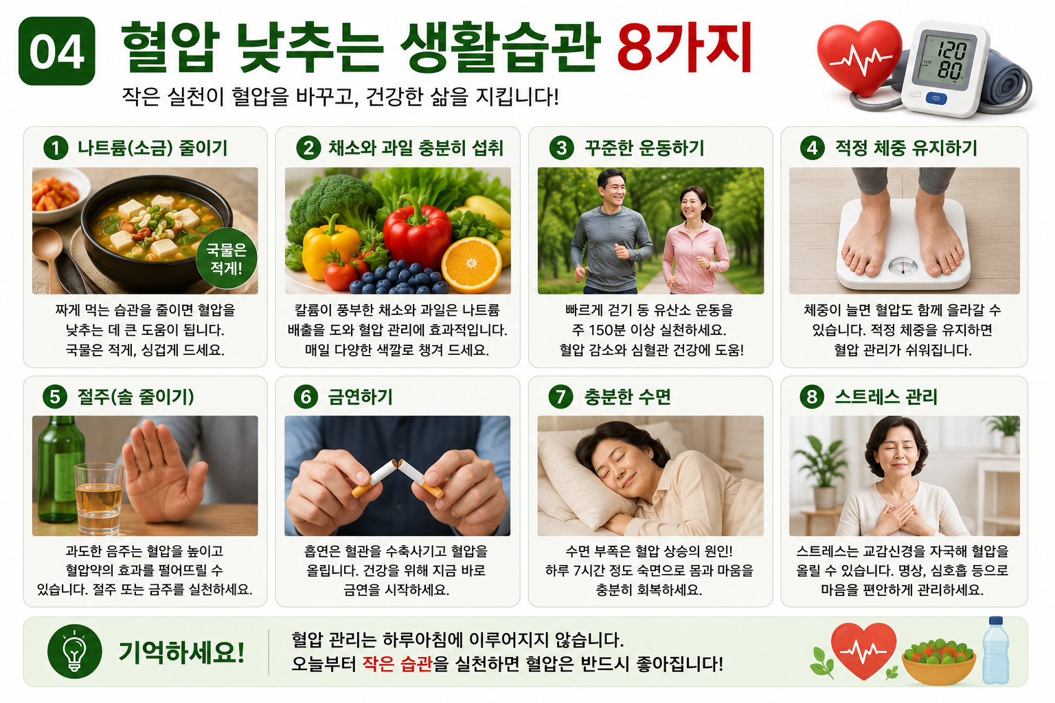 혈압 낮추는 생활 습관