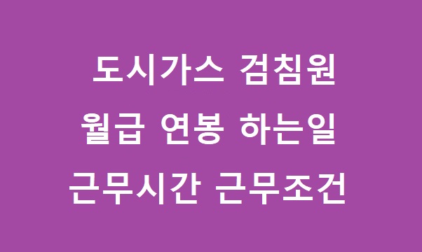 도시가스 검침원