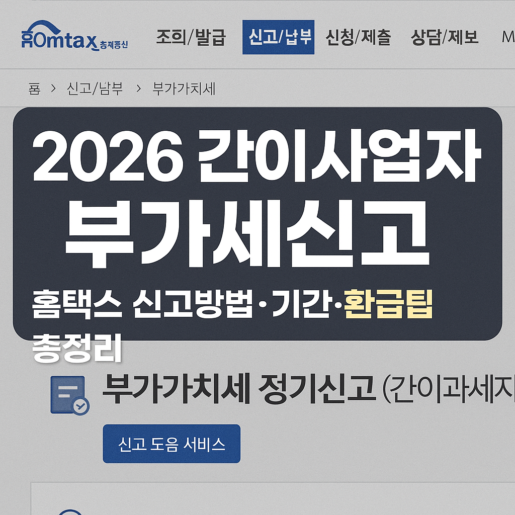 간이사업자 부가세신고 2026 총정리