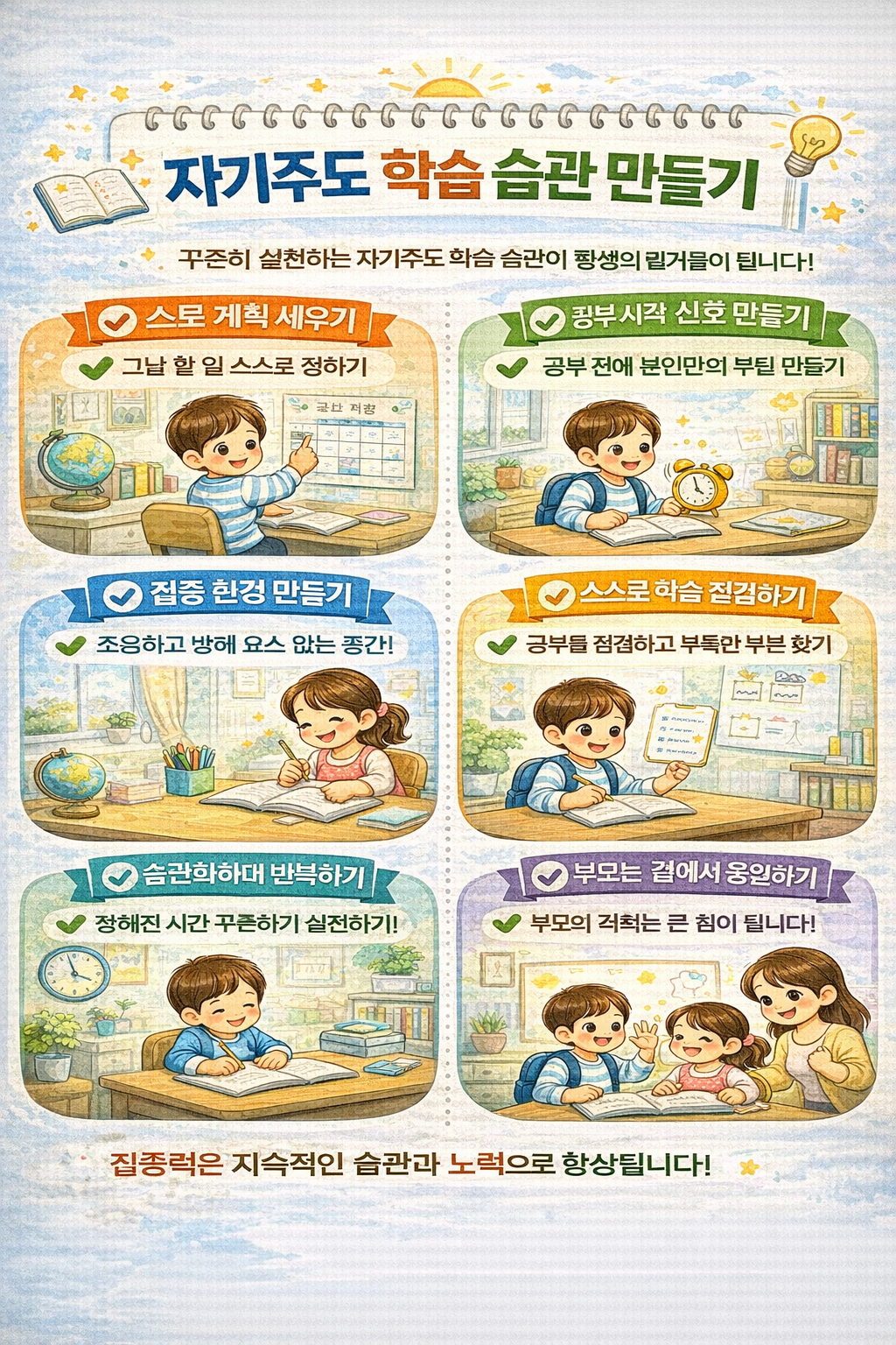 자기주도 학습 습관 만들기 관련 사진