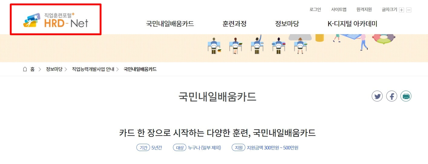  국민내일배움카드 신청