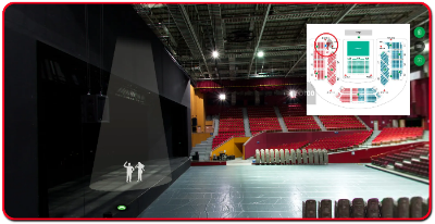 G구역 뒤쪽좌석에서 본 무대