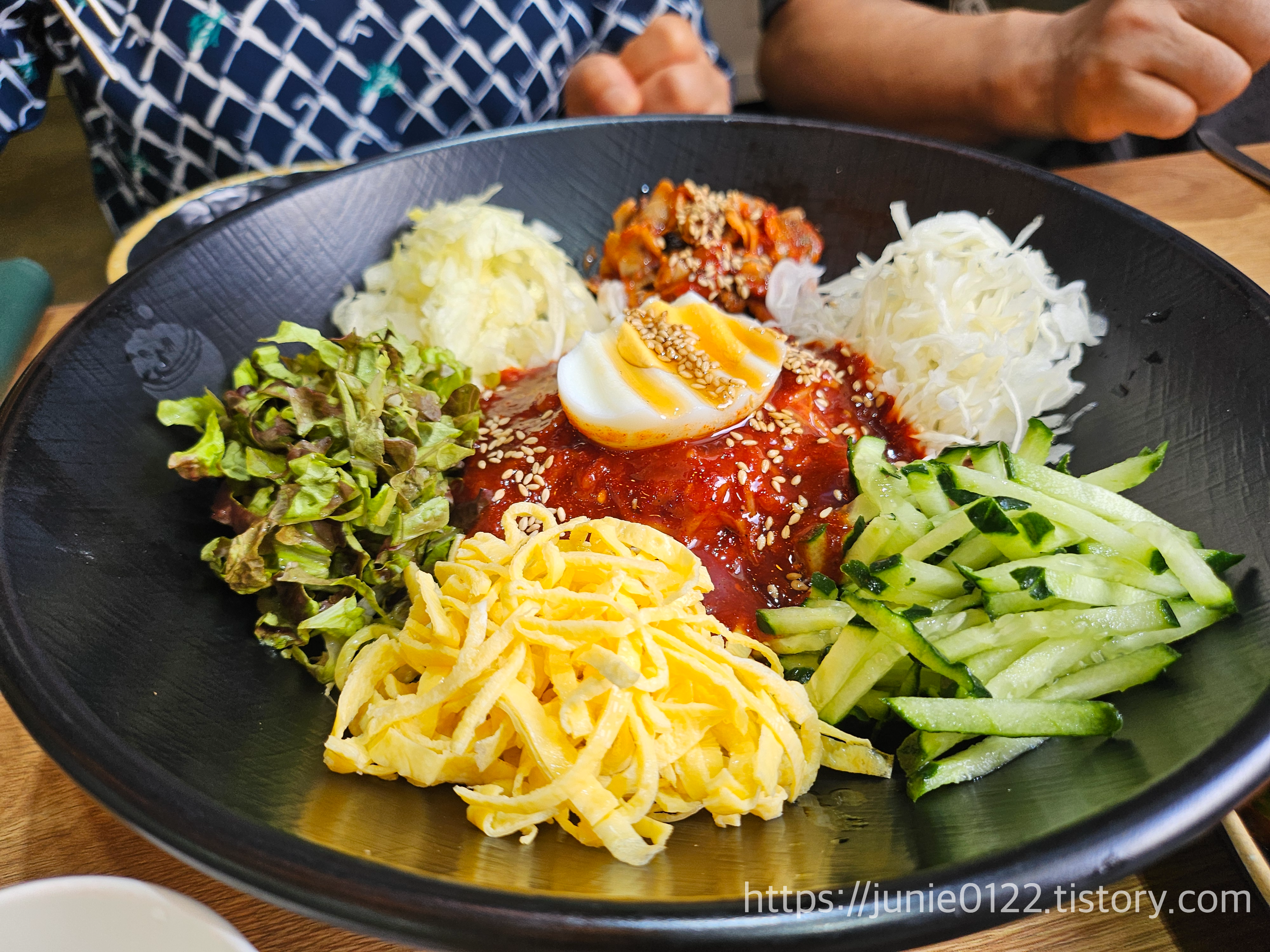 사천 배말칼국수 비빔국수 