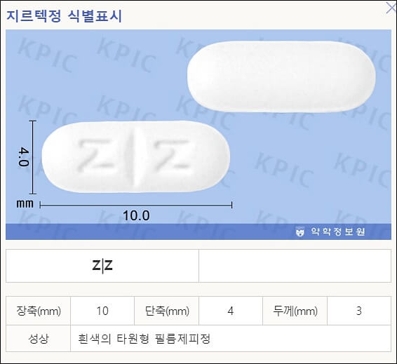 지르텍 복용법